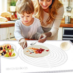 Pastry Dough Mat Silicone Baking Mats for Rolling Out Dough,Kneading Sheet,Silicone Sheet for Kitchen Counter grey, 24 * 32in
