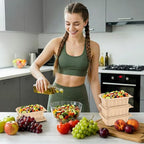 100 Piece (50 Pack) Meal Prep Containers with Lids, 16 oz Cornstarch Small Food Storage Containers Plant-based Lunch Box for Salad, BPA Free Plastic Disposable Take Out Boxes Microwave & Freezer Safe
