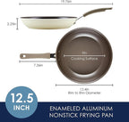 Rachael Ray Cook + Create Nonstick Frying Pan/Skillet, 12.5 Inch - Almond