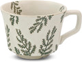 Ceramic Coffee Mug, 12 oz Small Novelty Unique Teacup with Handle, Stoneware Cup for Tea Mocha Latte Cappuccino (Leaf)