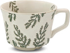 Ceramic Coffee Mug, 12 oz Small Novelty Unique Teacup with Handle, Stoneware Cup for Tea Mocha Latte Cappuccino (Leaf)
