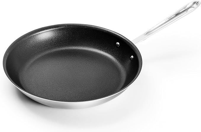 All-Clad D5 Brushed Pro Nonstick 5-ply Bonded Cookware, Fry Pan, 12 inch