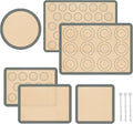 Silicone Baking Mat Set of 6, Silicone Mats for Baking, Baking Sheets Non Stick for Macaron, Cookie, Pizza, Bread and Pastry, Baking Supplies for Oven, Food Grade Reusable