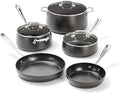 All-Clad HA1 Hard Anodized Nonstick Pots and Pans Set Non Stick Cookware Sets, Oven Broiler Safe 500F, Black