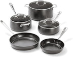 All-Clad HA1 Hard Anodized Nonstick Pots and Pans Set Non Stick Cookware Sets, Oven Broiler Safe 500F, Black