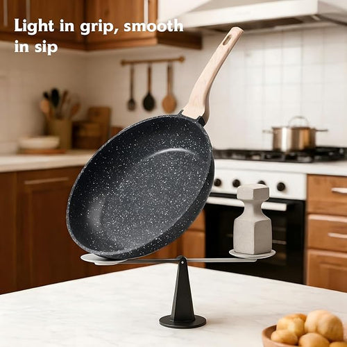 8 inch Nonstick Frying Pan Skillet, Non Stick Granite Fry Pans, Omelette Pan, Egg Frying Pan with Heat-Resistant Handle, Requires Installation, PFOA Free Chef's Pan, Induction Compatible