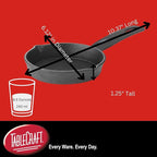 TableCraft CW30124 Cast Iron Mini Round Skillet, 5⅝" Diameter, Pre-Seasoned, Naturally Non-Stick, Oven to Table Use,, Elegant Design, Ideal for Cooking and Serving, Holds Up to 500°F