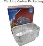 (50 Pack) 1Lb mini Loaf Pans Heavy Duty Disposable Aluminum Foil Bread Tins Standard Size 6" X 3.5" X 2.5" Oven Safe Sturdy Small Bread Tin Pans 1 Pound Loaf Pans