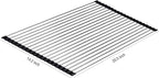 Ahyuan Roll up Dish Drying Rack Over The Sink Kitchen Roll up Sink Drying Rack Portable Dish Drainer Foldable Dish Drying Rack (Black, 20.5''X14'')