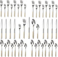 40-Piece Silverware Set Stainless Steel Flatware Set for 4 Kitchen Cutlery Utensil Sets Includes Forks Spoons Knives for Home Restaurant Hotel