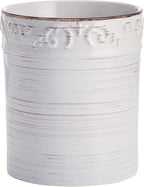 Pfaltzgraff Trellis Utensil Crock, 7x6 inch, White