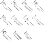 304 Stainless Steel Cooking Utensils Set, 11PCS Stainless Steel Utensils Set, Metal Cooking Utensils Set Include Meat Fork, Tongs, Turner, Soup Ladle, Dishwasher Safe