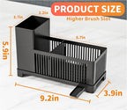 Rustproof Kitchen Sink Organizer for Countertop,Multifunctional Sink Organizer Caddy & Organization,Scrub Brush and Sponge Holder,Plastic Sink Storage Rack,Sponge Drain Rack,Dish Soap Dispenser,Black