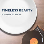 Corelle Vitrelle 18-Piece Service for 6 Dinnerware Set Triple Layer Glass and Chip Resistant, Lightweight Square Plates and Bowls Set, Timber Shadows