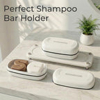 AIMAIAIMAI Shampoo Bar Holder Travel Case for Two Bars – Compatible with Kitsch Solid Shampoo & Conditioner Bars, Large Soap Container for Bathroom or Travel (1 Pack, White Style A-Large)