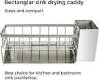 Sponge Holder for Kitchen,soap dispenser holder,multifunctional Stainless Steel sink caddy with Brush Holder,bathroom sink Organizers for Essentials,hand sanitizer holder,toothbrush Toothpaste holder