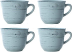 Pfaltzgraff Trellis Coastal 16-Piece Dinnerware Set, teal