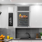 Spice Rack Organizer with 28 Empty Spice Jars,Spice Labels,Chalk pen and Funnel Complete Set,Space-Saving for Countertop, Cabinet or Wall Mount