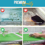 Refrigerator Liners for Shelves by Linda’s Essentials - Easy to Clean Fridge Liner with Spill Protection Fridge Shelf Liners & Drawer Liner, Nonslip BPA-Free Refrigerator Mats (Green Roll)