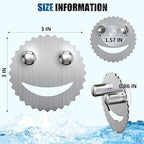 Stainless Steel Scrubber Smiley Face Dish Sponge Holder, Silver Sink Caddy Organizer Storage with Suction Cup for Kitchen, Rv Apartment Kitchen Accessories Decor