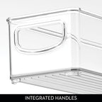 iDesign Slim Clear Plastic Storage Bin, Extra Long Narrow Stackable Organizer for Kitchen and Pantry