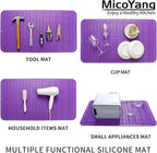 MicoYang Silicone Dish Drying Mat for Multiple Usage,Easy clean,Eco-friendly,Heat-resistant Silicone Mat for Kitchen Counter or Sink,Refrigerator or Drawer Liner Purple 4XL 32 inches x 18 inches
