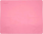LONGFITE Silicone Baking Mat for Dough Rolling Pastry Fondant Mat Large Nonstick and Nonskid Heat Resistent, Countertop Protector, Dining Table Mat and Placemat (Large, Pink)