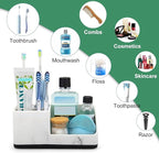 PARKMANI Marble Bathroom Counter Organizer, Kids Electric Toothbrush and Toothpaste Holders for Bathroom Organizers and Storage (Marble)