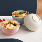 Unbreakable Cereal Bowls 24 OZ Reusable Wheat Straw Bowl Set of 4, Microwave & Dishwasher Safe, BPA Free Dinner Bowls for Rice Noodle Snack Salad Fruit, Lightweight Soup Bowls