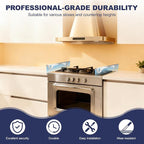 Upgrade 316 Stainless Steel Stove Gap Covers (2 Pack, 23.4”, Silver), Heat-Resistant Stove Gap Filler for Kitchen Counter and Stovetop, Range Trim Kit Oven Gap Guard Between Stove and Counter