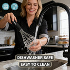 Anaeat Stainless Steel Kitchen Whisk Set of 4, Milk and Egg Beater Blender with Thick Wire for Whisking, Cooking, Baking, Beating and Stirring - 11'' Flat Whisk and 9''+11''+12'' Balloon Whisks