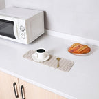 MicoYang Silicone Dish Drying Mat for Multiple Usage,Easy clean,Eco-friendly,Heat-resistant Silicone Mat for Kitchen Counter,Sink,Bar,Bottle,or Cup Tapioca M 17 inches x 6 inches