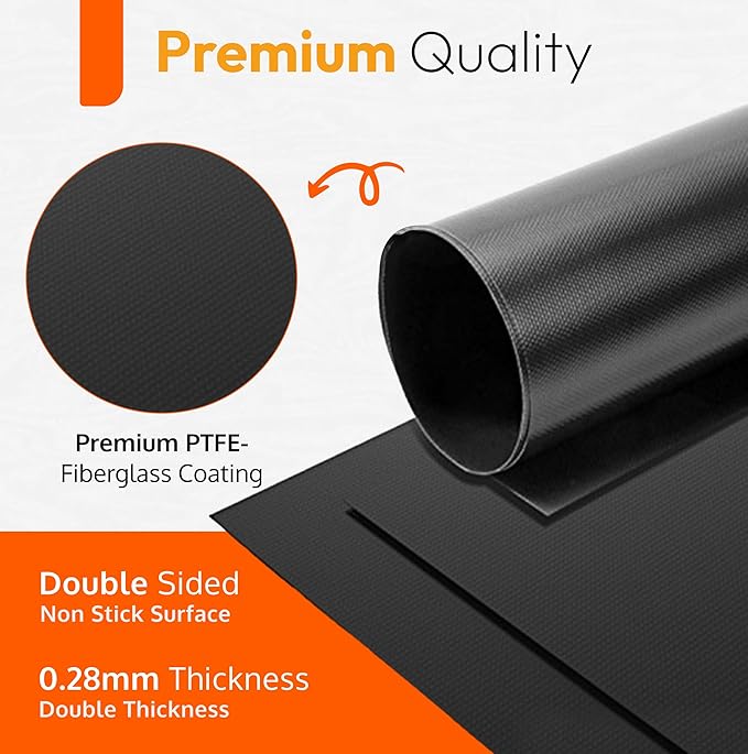 Oven Liners for Bottom of Oven - Thick Heavy Duty 17” x 25” 2 Pack Non-Stick Reusable Mats - BPA & PFOA Free Protector for Electric, Gas, Microwave & BBQ Grill Liner - Easy Clean & Heat Resistant