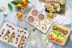 TeamFar Stainless Steel Bakeware Set of 11, Toaster Oven Baking Pan Set, Lasagna Pan, Square & Round Cake Pan, Loaf Pan & Muffin Pan, Healthy & Heavy Duty, Dishwasher Safe & Smooth