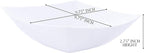 PLASTICPRO Disposable 64 ounce Square Serving Bowls, Party Snack or Salad Bowl, Large Plastic Elegant White Pack of 4