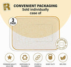3 Pack Gold Glitter Plastic Serving Trays for Party - Gold Glittered Serving Tray 8 x 11 Inch - Heavy Duty Dessert Trays for Food - Rectangular Party Serving Trays for Entertaining