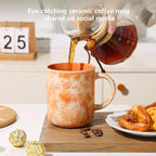 MONITO 17 OZ Coffee Mugs Set of 4, Ceramic Modern Coffee Mugs Set with handle for Tea/Latte/Milk/Cocoa.
