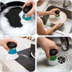 4 Pack Brush Refills for OXO Dish Brush Refill B, Brush Head Replacement OXO Dish Brush Replacement Head（White Round）