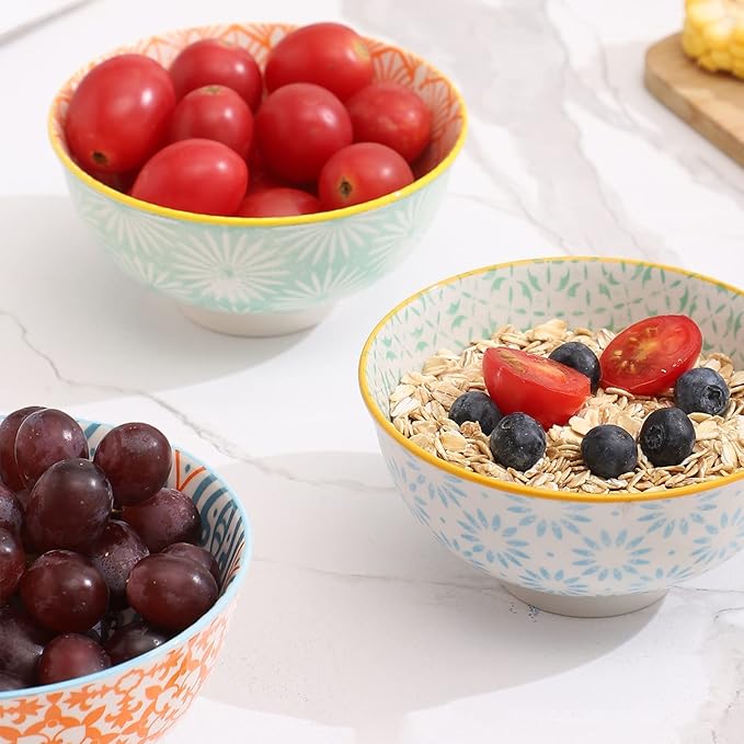 Ceramic Bowls, 10 Oz Small Bowl, Set of 8 Ice Cream Bowls, Dessert Bowl for Salsa, Rice, Sauce, Side Dishes, Snack, Condiment, 4.75 Inch-Microwave Dishwasher Safe