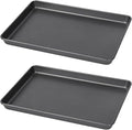 LISI 13" x 9" Quarter Sheet Pans (2 Pack), Nonstick Carbon Steel Baking Sheets for Oven, Cookie Sheet Trays for Baking, Roasting & Reheating