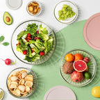 Glass Mixing Bowls with Lids Sets, 5 Packs Glass Bowls with Lids for Kitchen Baking, Meal Prepping and Salad, Bpa Free and Dishwasher Safe Serving Bowls, 0.2/0.5/1.1/2.1/3.7Qt