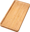 VERTORGAN Bamboo Serving Tray,11.8x5.9 Inch Decorative Trays Platter for Coffee Table,Living Room,Bar,Party,Mini Charcuterie Boards Cheese Board,Home Decor（Natural）