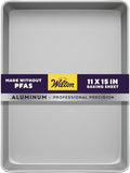 Wilton 11 x 15 Inch Aluminum Baking Sheet Pan, 2-Inch Deep Cake Pan, Even Heating, Rust-Resistant, Professional Quality, Packaging May Vary