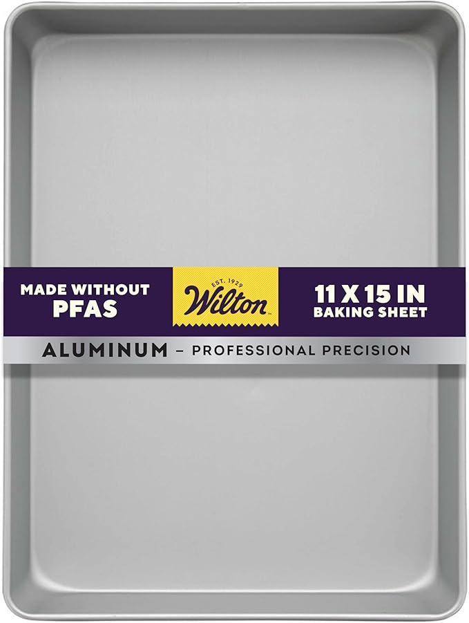 Wilton 11 x 15 Inch Aluminum Baking Sheet Pan, 2-Inch Deep Cake Pan, Even Heating, Rust-Resistant, Professional Quality, Packaging May Vary