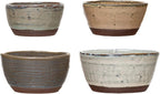 Stoneware Bowls with Reactive Glaze Finish, Set of 4