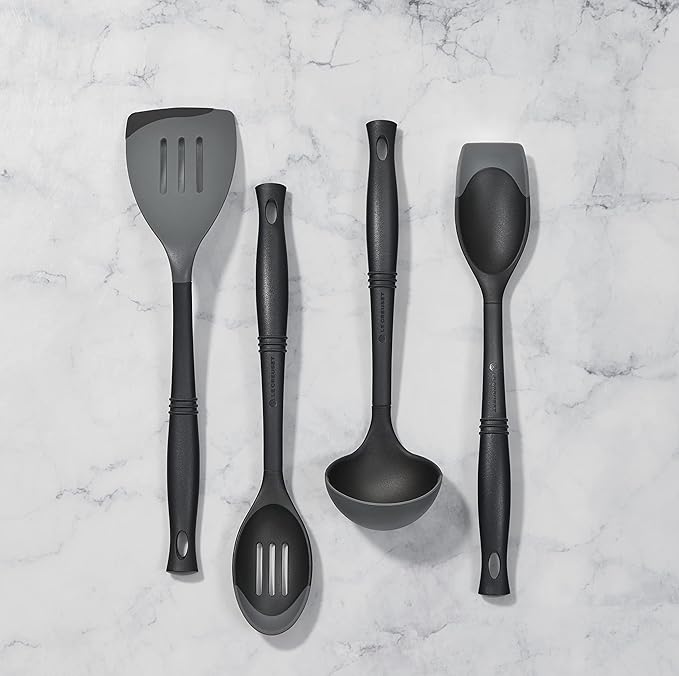 Le Creuset Revolution Bi-Material Slotted Spatula, 13.5" x 2.5", Oyster