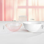 I00000 30 Pack 12 Ounce Pink Plastic Bowls Hammered Clear Bowl with Gold Rimmed, Heavy Duty Disposable Bowl Set,Elegant Salad/Dessert/Ice Cream Small Bowls for Party Weddings