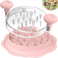 10" Pro Chicken Shredder Tool Twist Large for Kitchen, BPA-Free Food-Safe Meat Grinder, Visible Chicken Breast Meat Shredder with Strong Anti-Slip Bottom & Ergonomic Handle, Pink