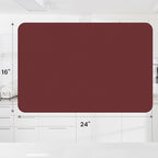 WISELIFE Dish Drying Mat Super Absorbent Drying Mat Large Dish Drying Mats for Kitchen Counter Easy Clean Dish Mat Kitchen Drying Mat16"x 24" Classic Red