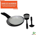 IMUSA Nonstick Ceramic Cookware Set 4-Piece 8in/10in, with Stay-Cool Handles, Aluminum, Black